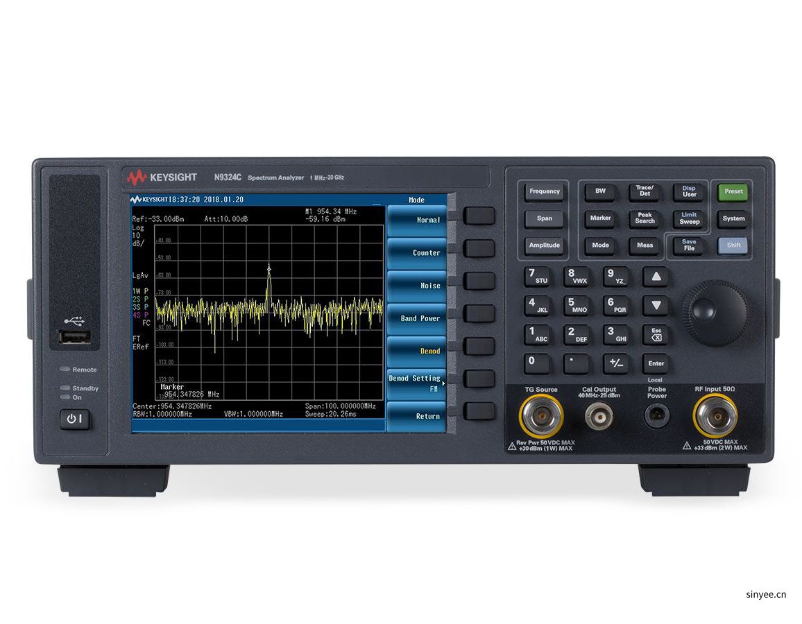 是德KEYSIGHT N9324C 基础频谱分析仪高达 20 GHz的出色微波性能